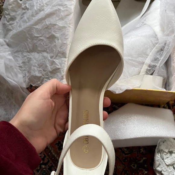 DREAM PAIRS ANNEE Pointed Toe Low Chunky Heels Pump Shoes - Picture 9 of 11